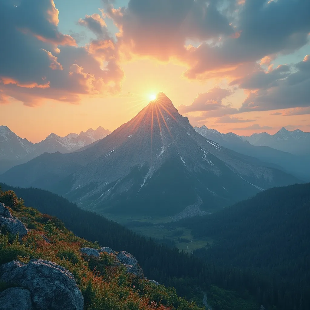 Paysage inspirant symbolisant la croissance